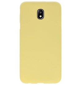 Coque TPU couleur pour Samsung Galaxy J7 2018 Jaune