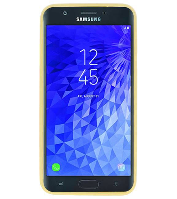 Coque TPU couleur pour Samsung Galaxy J7 2018 Jaune
