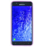 Farve TPU Taske til Samsung Galaxy J7 2018 Lilla