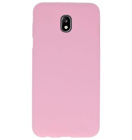 Coque TPU couleur pour Samsung Galaxy J7 2018 Rose