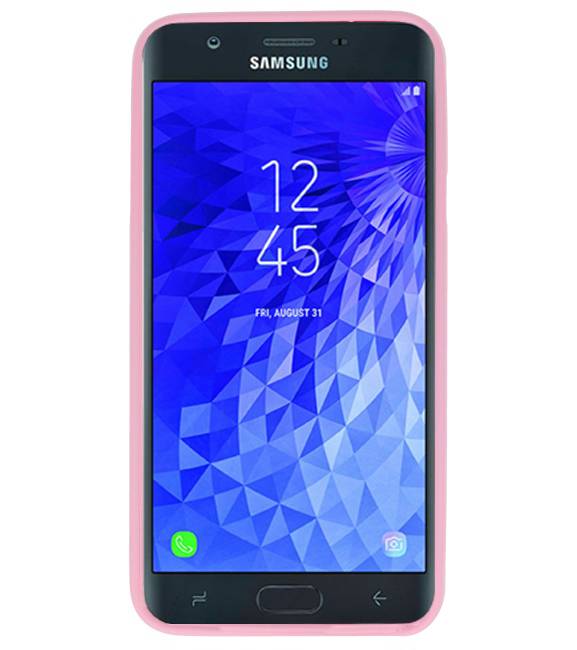 Coque TPU couleur pour Samsung Galaxy J7 2018 Rose