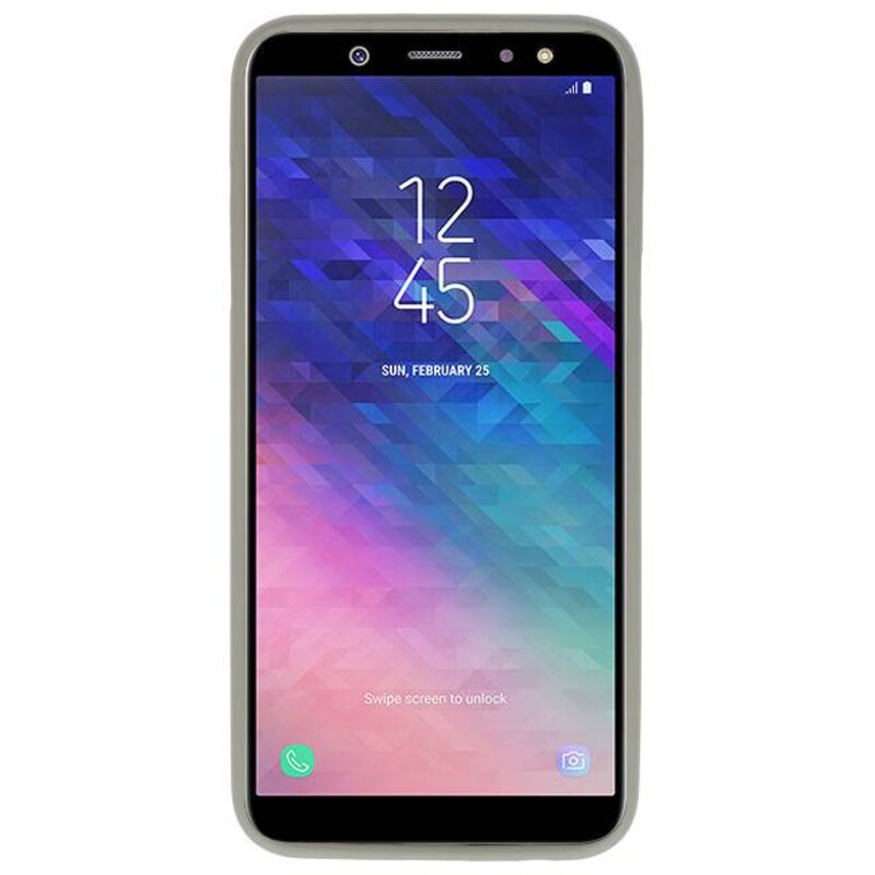 Custodia in TPU a colori per Samsung Galaxy A6 2018 Grigio