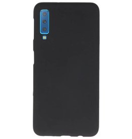 Coque TPU Couleur pour Samsung Galaxy A7 2018 Noir