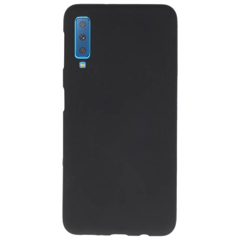 Custodia in TPU a colori per Samsung Galaxy A7 2018 Nero