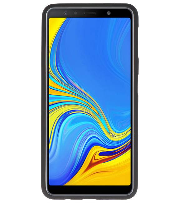 Custodia in TPU a colori per Samsung Galaxy A7 2018 Nero