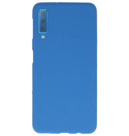 Coque TPU Couleur pour Samsung Galaxy A7 2018 Marine
