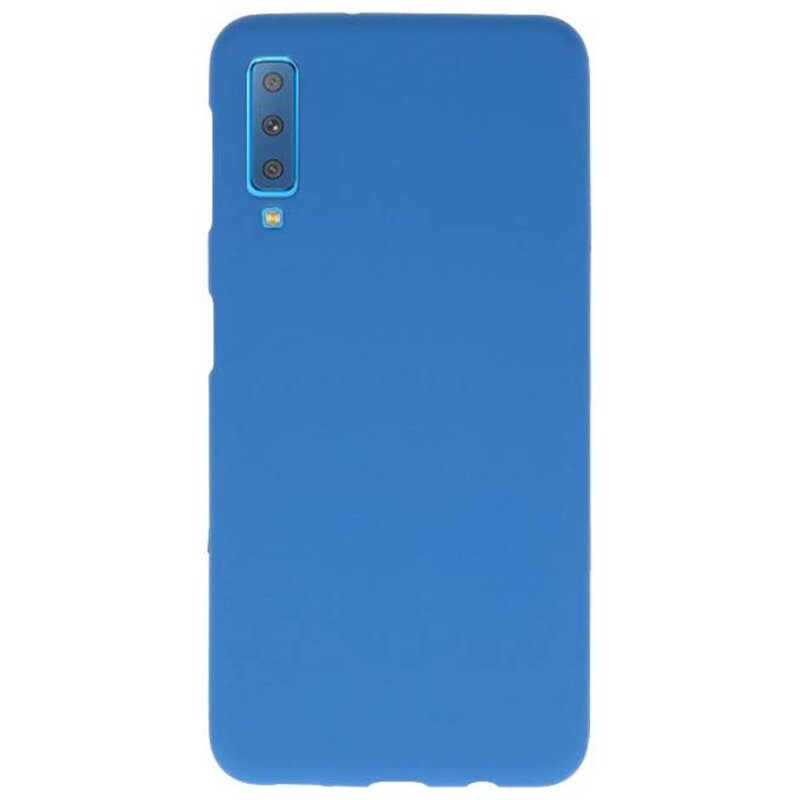 Coque TPU Couleur pour Samsung Galaxy A7 2018 Marine