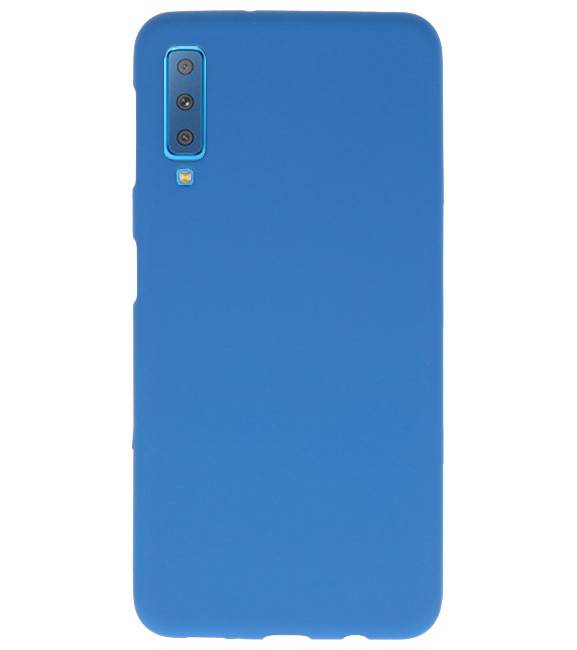 Color TPU Hoesje voor Samsung Galaxy A7 2018 Navy