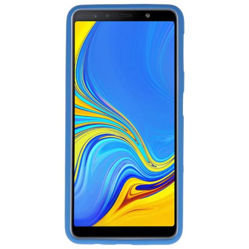 Coque TPU Couleur pour Samsung Galaxy A7 2018 Marine