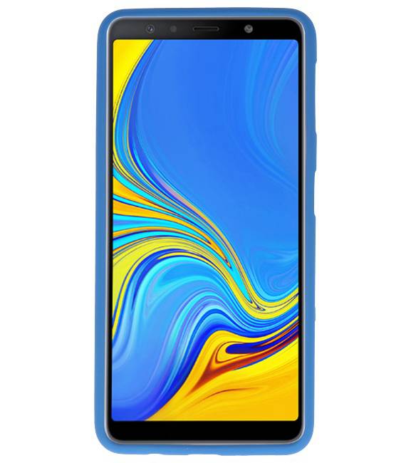 Coque TPU Couleur pour Samsung Galaxy A7 2018 Marine