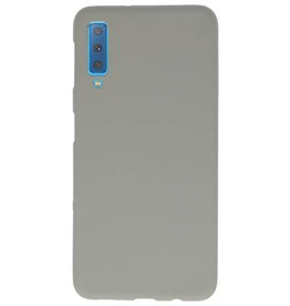 Coque TPU Couleur pour Samsung Galaxy A7 2018 Gris