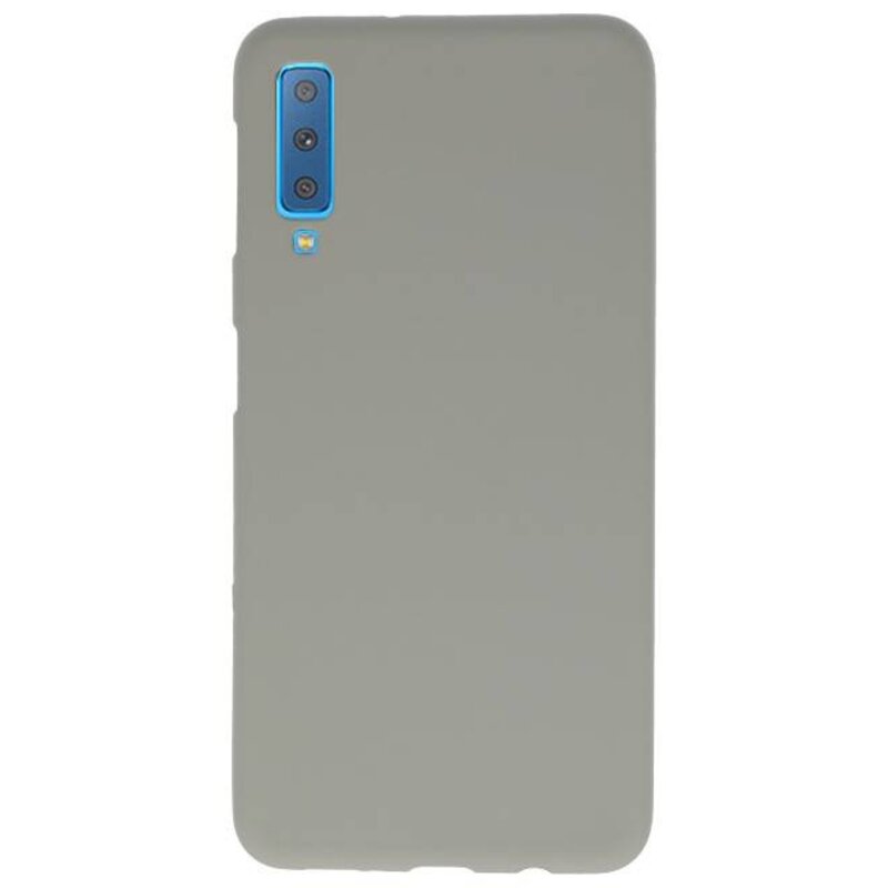 Coque TPU Couleur pour Samsung Galaxy A7 2018 Gris