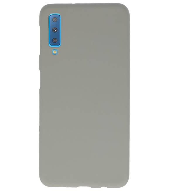 Color TPU Case for Samsung Galaxy A7 2018 Gray