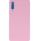Coque TPU Couleur pour Samsung Galaxy A7 2018 Rose