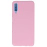 Coque TPU Couleur pour Samsung Galaxy A7 2018 Rose