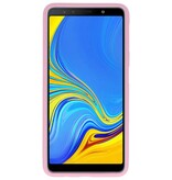 Coque TPU Couleur pour Samsung Galaxy A7 2018 Rose