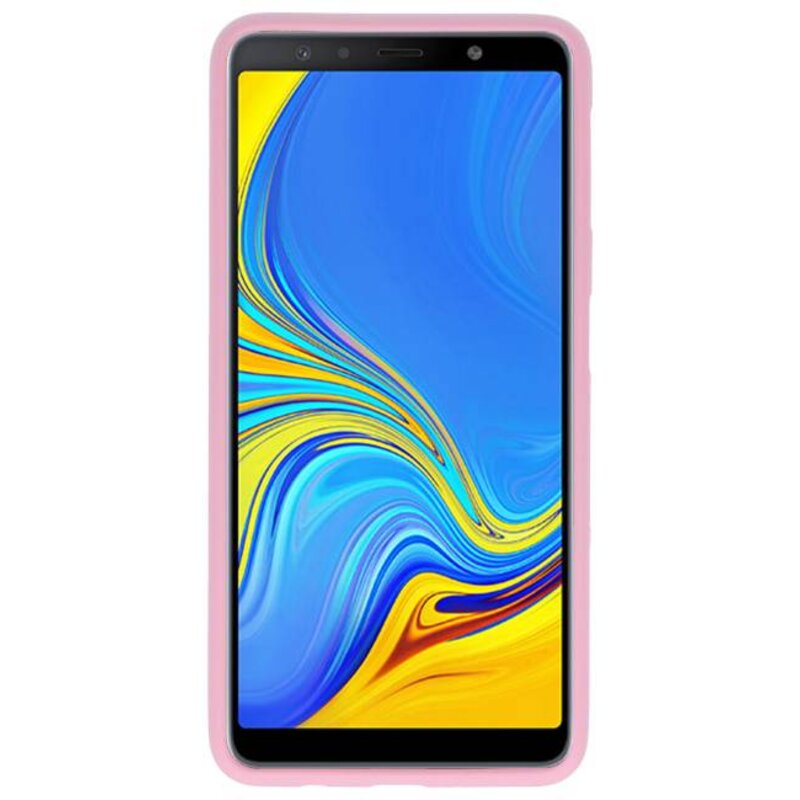 Coque TPU Couleur pour Samsung Galaxy A7 2018 Rose