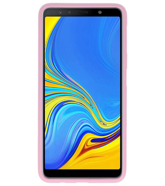 Farve TPU Taske til Samsung Galaxy A7 2018 Pink