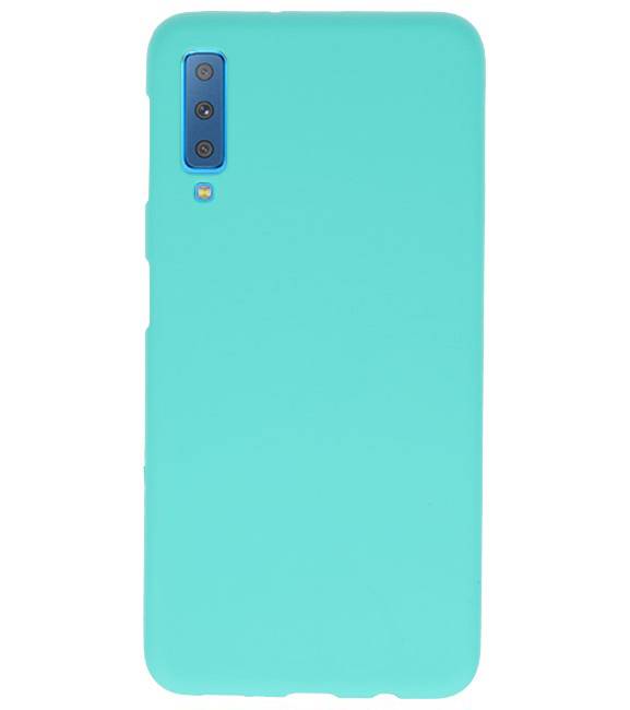 Coque TPU couleur pour Samsung Galaxy A7 2018 Turquoise
