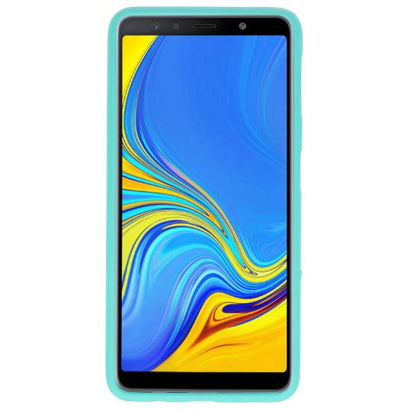 Coque TPU couleur pour Samsung Galaxy A7 2018 Turquoise