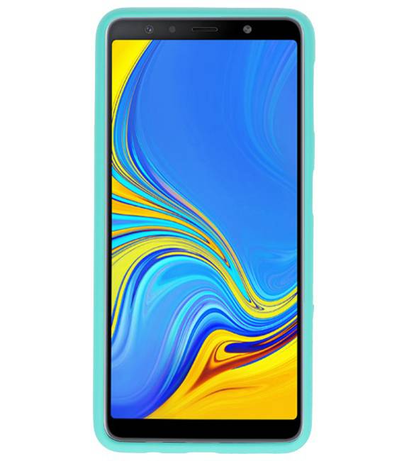 Farve TPU Taske til Samsung Galaxy A7 2018 Turkis