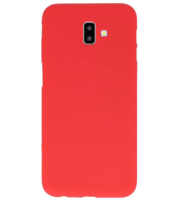 Coque TPU Couleur pour Samsung Galaxy J6 Plus Rouge