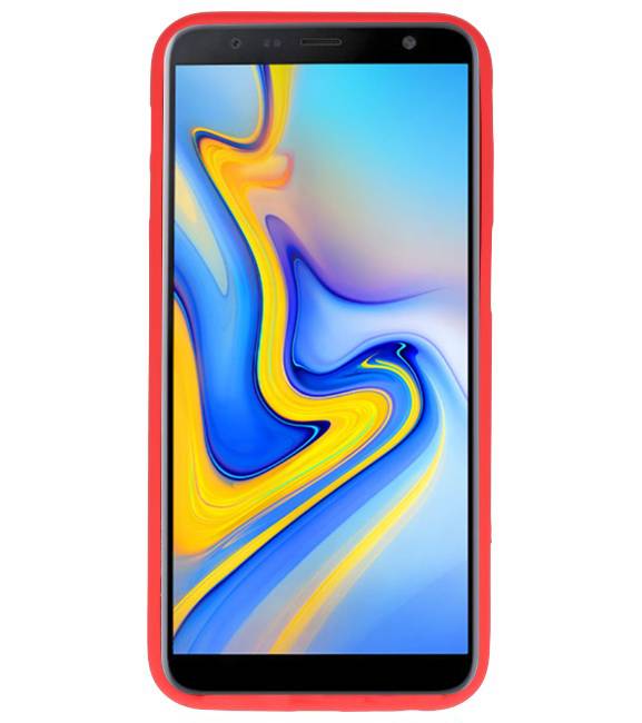 Coque TPU Couleur pour Samsung Galaxy J6 Plus Rouge