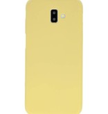 Farve TPU Taske til Samsung Galaxy J6 Plus Gul