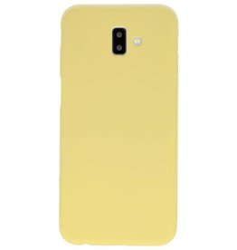 Coque TPU couleur pour Samsung Galaxy J6 Plus Jaune