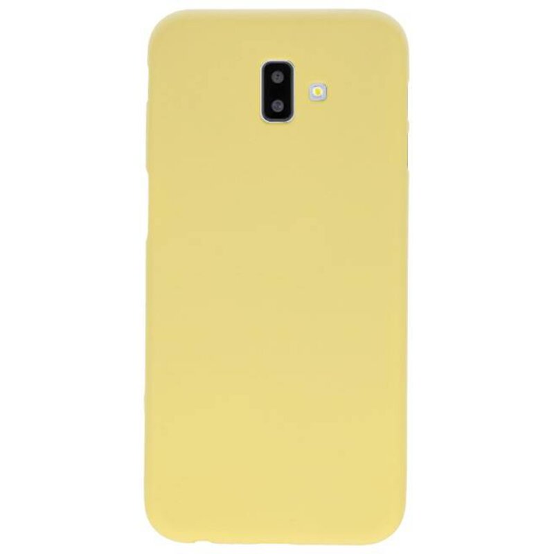 Color TPU Hoesje voor Samsung Galaxy J6 Plus Geel