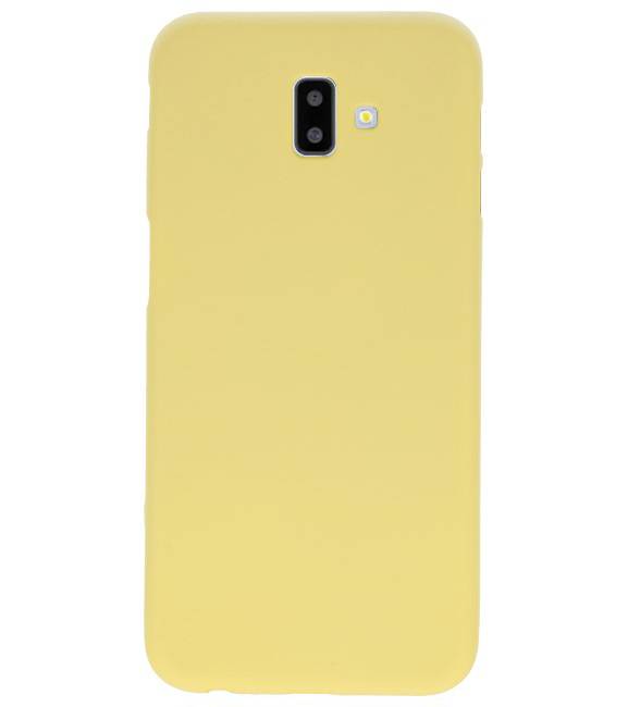 Farve TPU Taske til Samsung Galaxy J6 Plus Gul