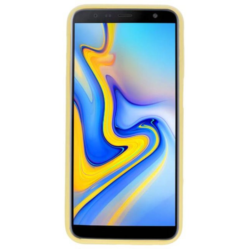 Color TPU Hoesje voor Samsung Galaxy J6 Plus Geel