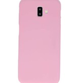 Farve TPU Taske til Samsung Galaxy J6 Plus Pink
