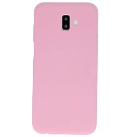 Farve TPU Taske til Samsung Galaxy J6 Plus Pink