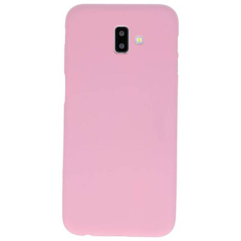 Farve TPU Taske til Samsung Galaxy J6 Plus Pink