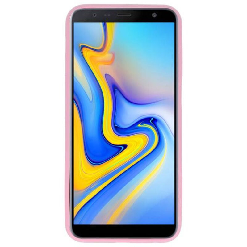 Farve TPU Taske til Samsung Galaxy J6 Plus Pink