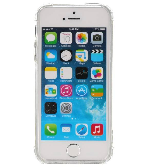 Schokbestendig TPU hoesje voor iPhone 5 Transparant met verpakking