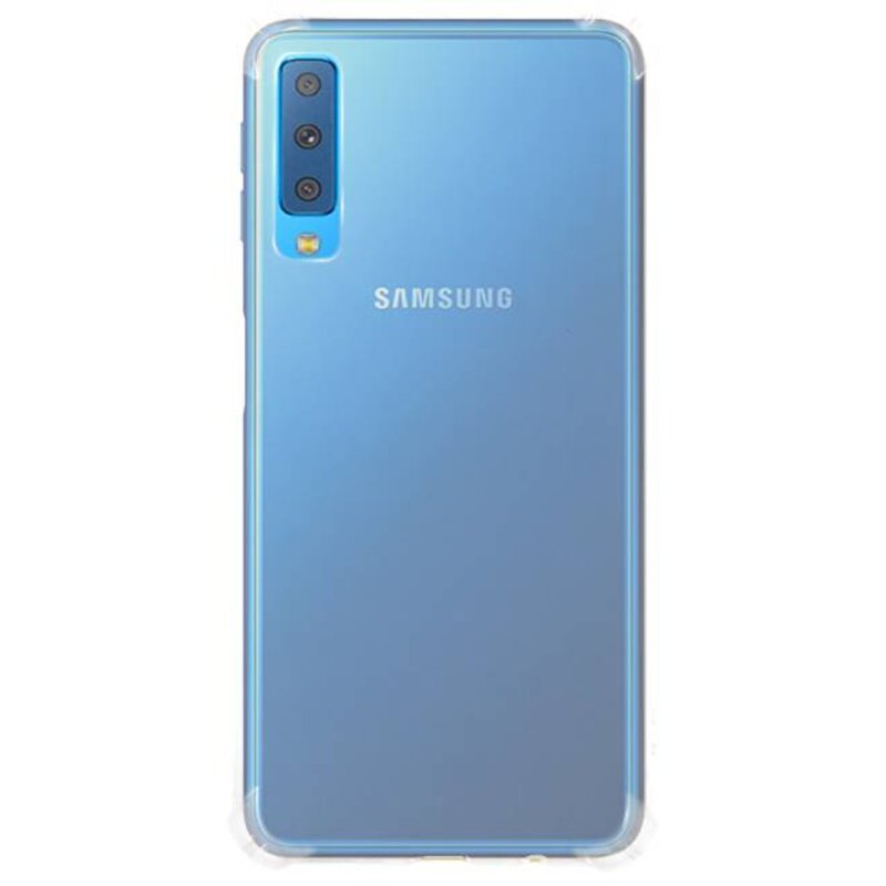 Carcasa de TPU transparente resistente a los golpes para Galaxy A7 2018