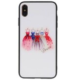 Estuche rígido de impresión para iPhone XS Max vestido