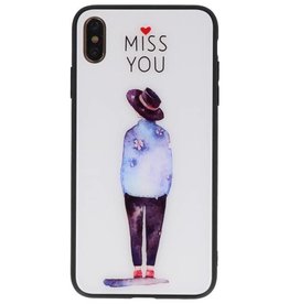 Étui rigide d'impression pour iPhone XS Max Miss You