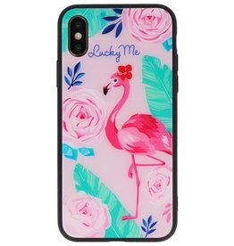 Hardcase für iPhone XS Lucky Me Flamingo drucken