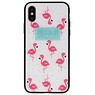 Print Hardcase for iPhone XS Cute Flamingos