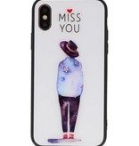 Print Hardcase voor iPhone XS Miss You