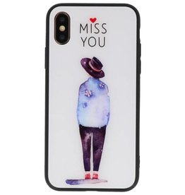 Print Hardcase voor iPhone XS Miss You