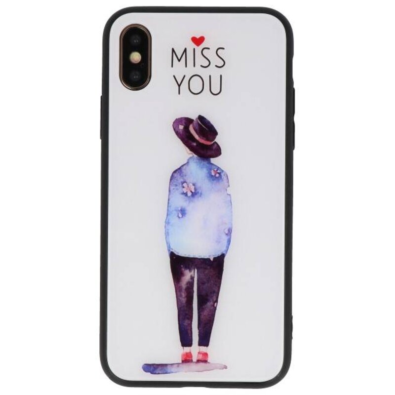 Étui rigide d'impression pour iPhone XS Miss You
