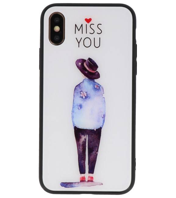 Print Hardcase for iPhone XS Miss You