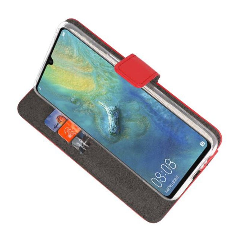 Wallet Cases Hoesje voor Huawei Mate 20 X Rood