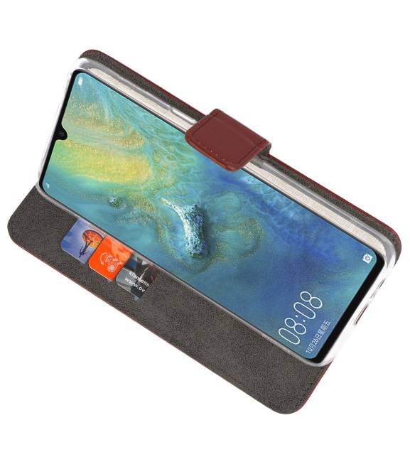 Wallet Cases Hoesje voor Huawei Mate 20 X Bruin