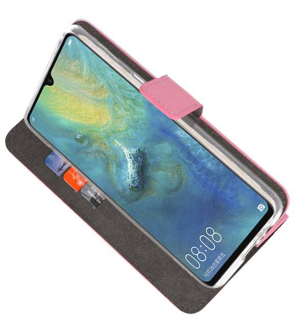 Wallet Cases Hülle für Huawei Mate 20 X Pink