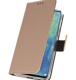 Wallet Cases Hoesje voor Huawei Mate 20 X Goud